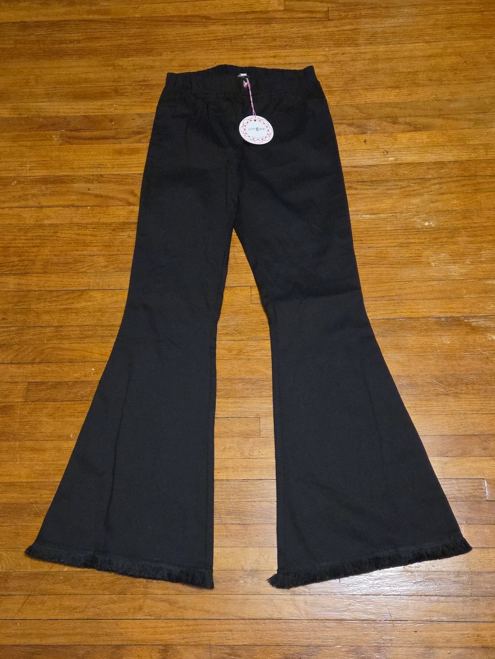 Umgee Black Flared Wide-Leg Jeans Medium